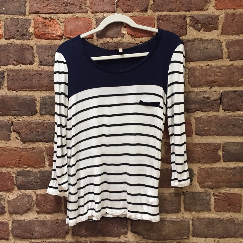 🎉SALE🎉 Anthropologie Bordeaux Striped Top